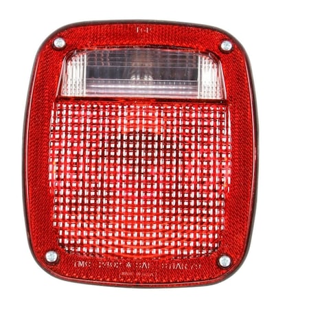 Truck-Lite Signal-Stat, Incandescent, Red/Clear Polycarbonate Lens, Left Hand Side, Combo Box Light, 3 Stud 5315Y101